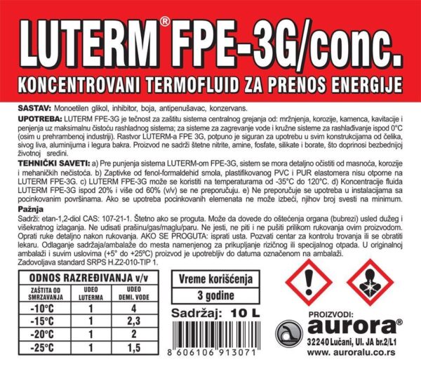 LUTERM®TERMOFLUID FPE-3G/CONC. - Slika 2