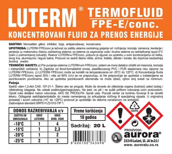 LUTERM®TERMOFLUID FPE-E/CONC - Slika 2