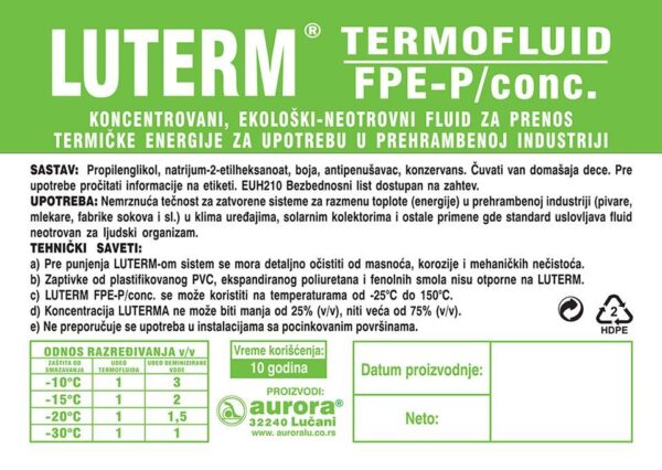LUTERM®TERMOFLUID FPE-P/CONC.  - Slika 2