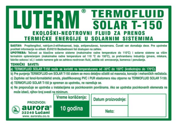LUTERM®TERMOFLUID SOLAR T-150 - Slika 2